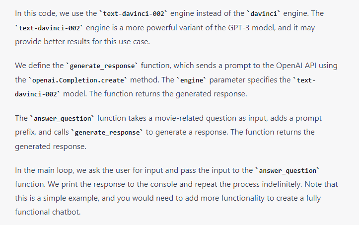 Screenshot 2: XIMNET asking ChatGPT to help with code development