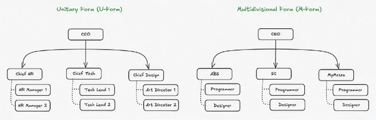 XIMNET - U-form vs M-form strategy